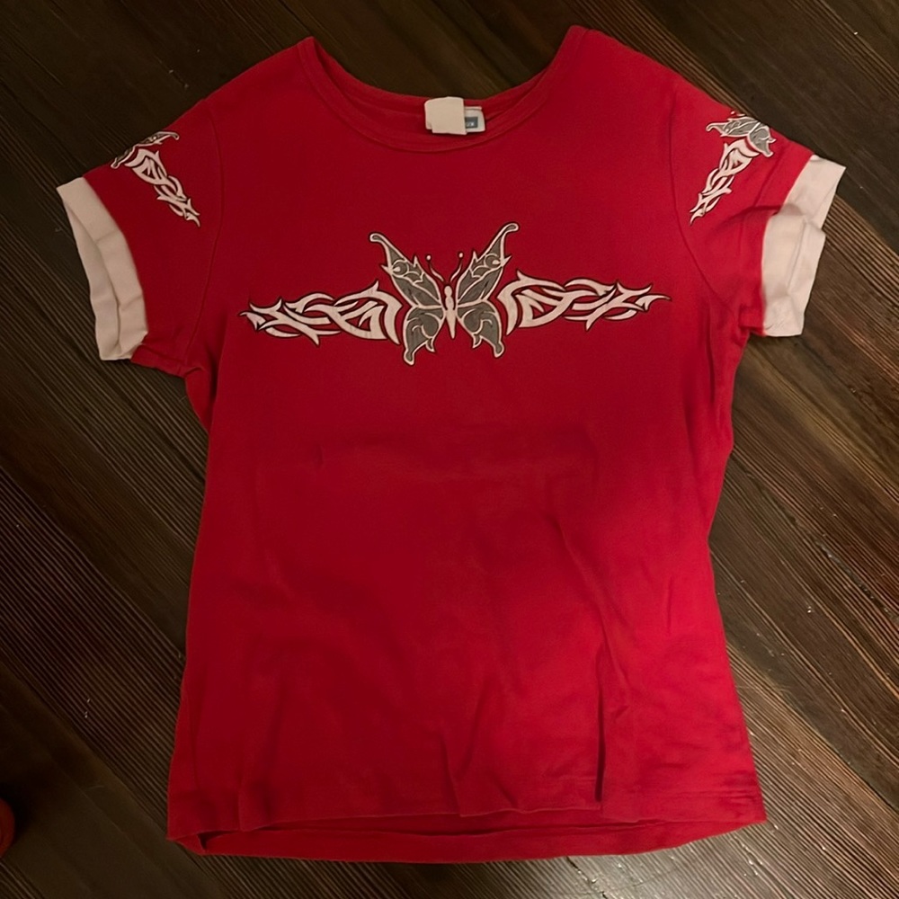 Vintage y2k butterfly tee
